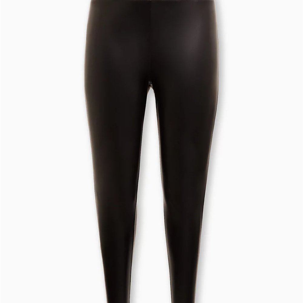 Torrid Faux Leather Black Leggings - Picture 3 of 11
